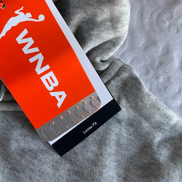 Nike Light Gray Hoodie with Bright Orange Graphic - Picture 6 of 14